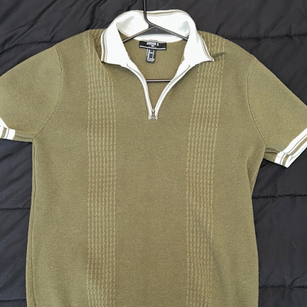 Forever 21 Olive Green Polo Shirt